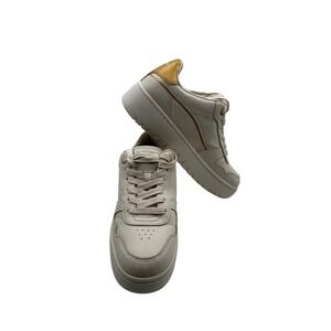 Easy Spirit Onyx Sneakers Womens Size 10M Cream Gold Leather Platform Shoes